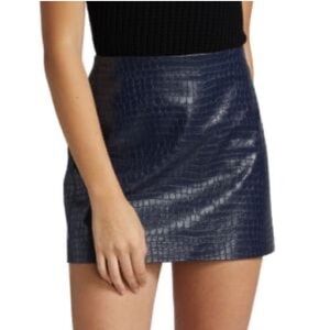 Alice+Olivia Elana Faux Leather Mini Skirt